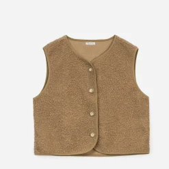 Gilet camel sans manches^Texto Clearance