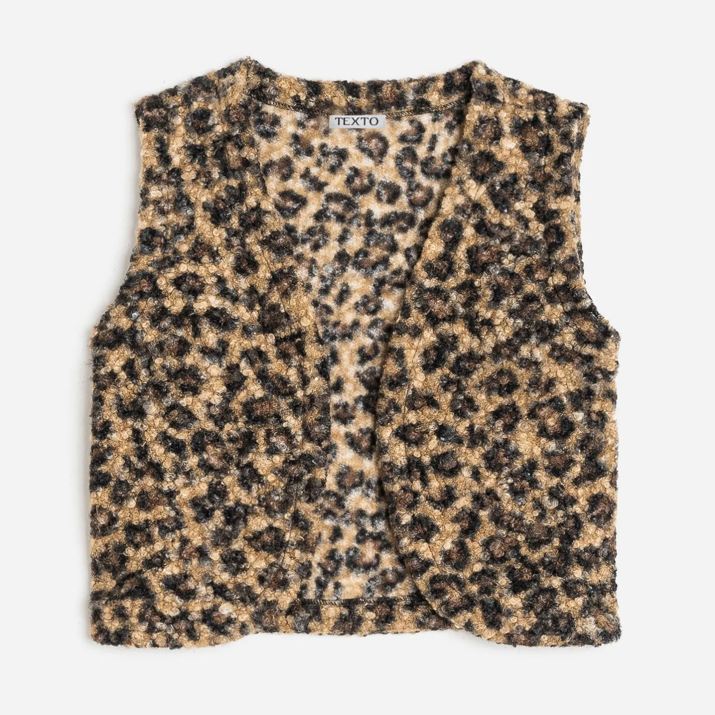 Gilet à motif léopard^Texto Sale
