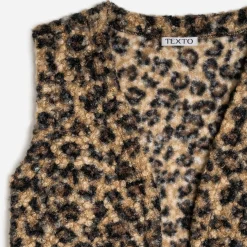 Gilet à motif léopard^Texto Sale
