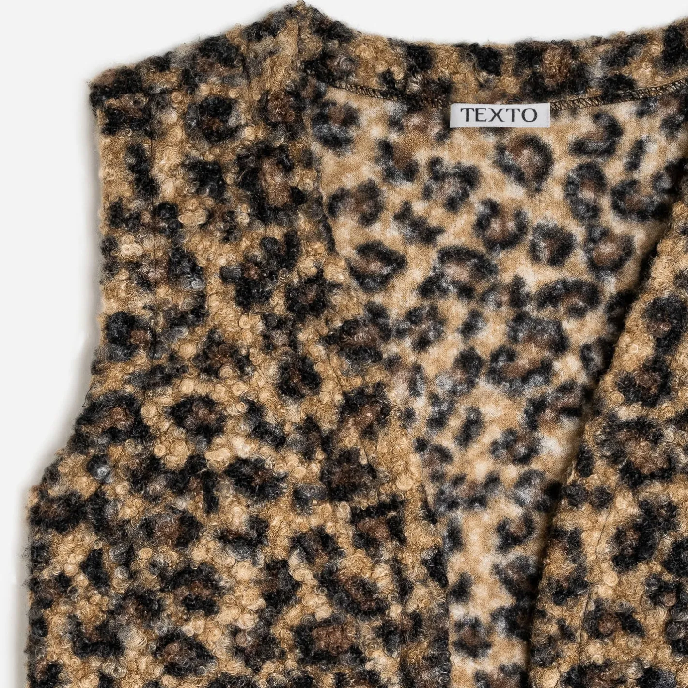 Gilet à motif léopard^Texto Sale