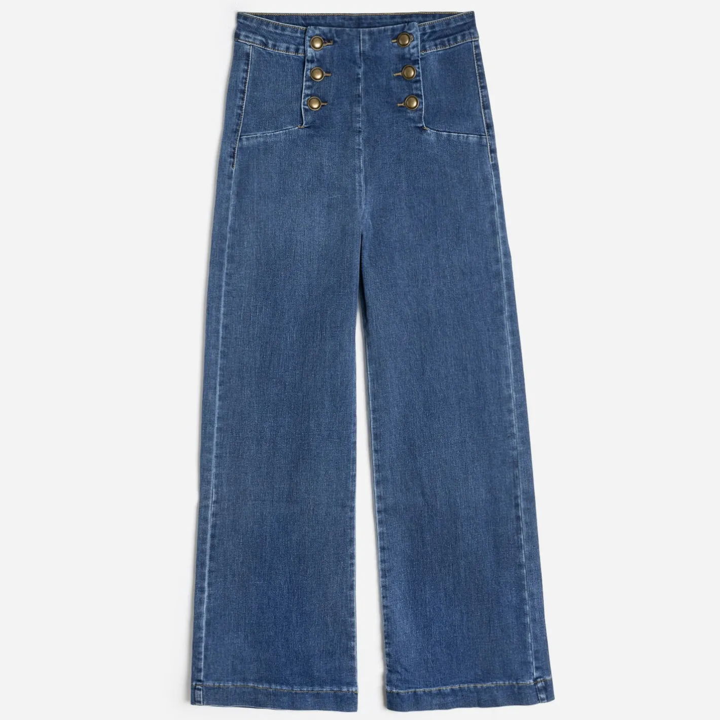 Jean denim à pont^Texto New