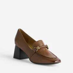 Mocassin à talon en cuir^Caprice Discount