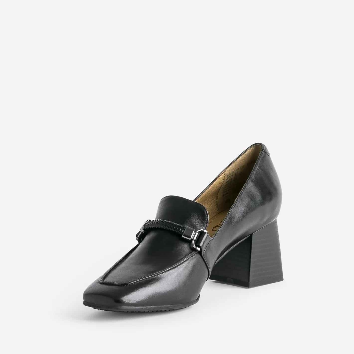 Mocassin à talon en cuir^Caprice