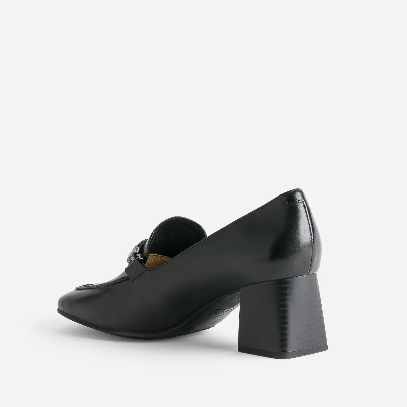 Mocassin à talon en cuir^Caprice
