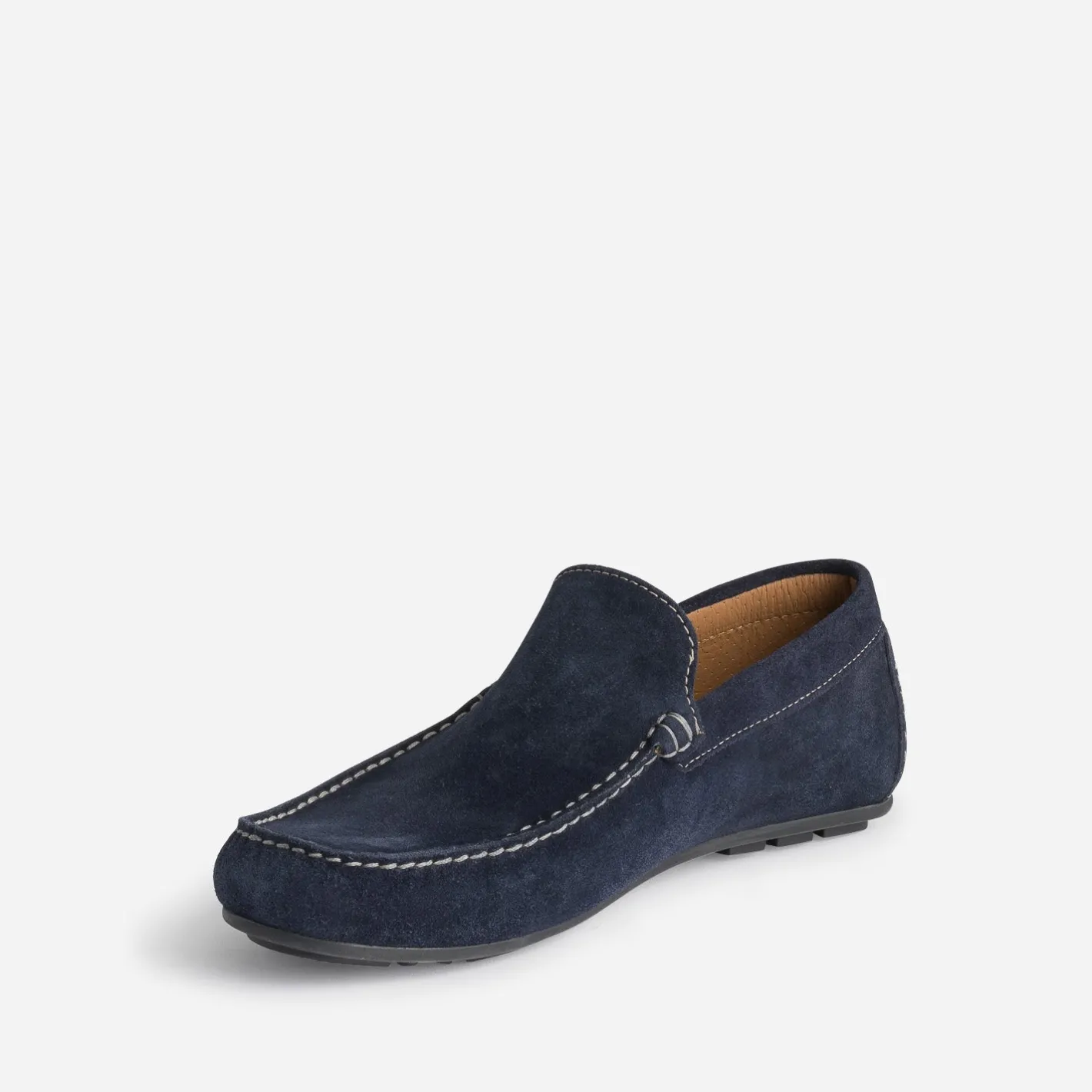 Mocassin bleu en cuir velours^Eram Sale