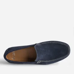 Mocassin bleu en cuir velours^Eram Sale