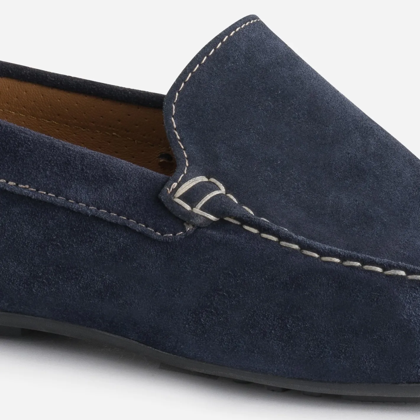Mocassin bleu en cuir velours^Eram Sale