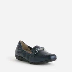Mocassin bleu cuir nacré^Caprice Clearance
