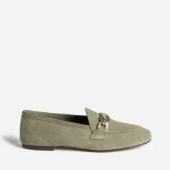 Mocassin kaki éco-conçu en cuir velours^Eram Clearance
