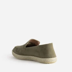 Mocassin cuir velours semelle corde^Eram Discount