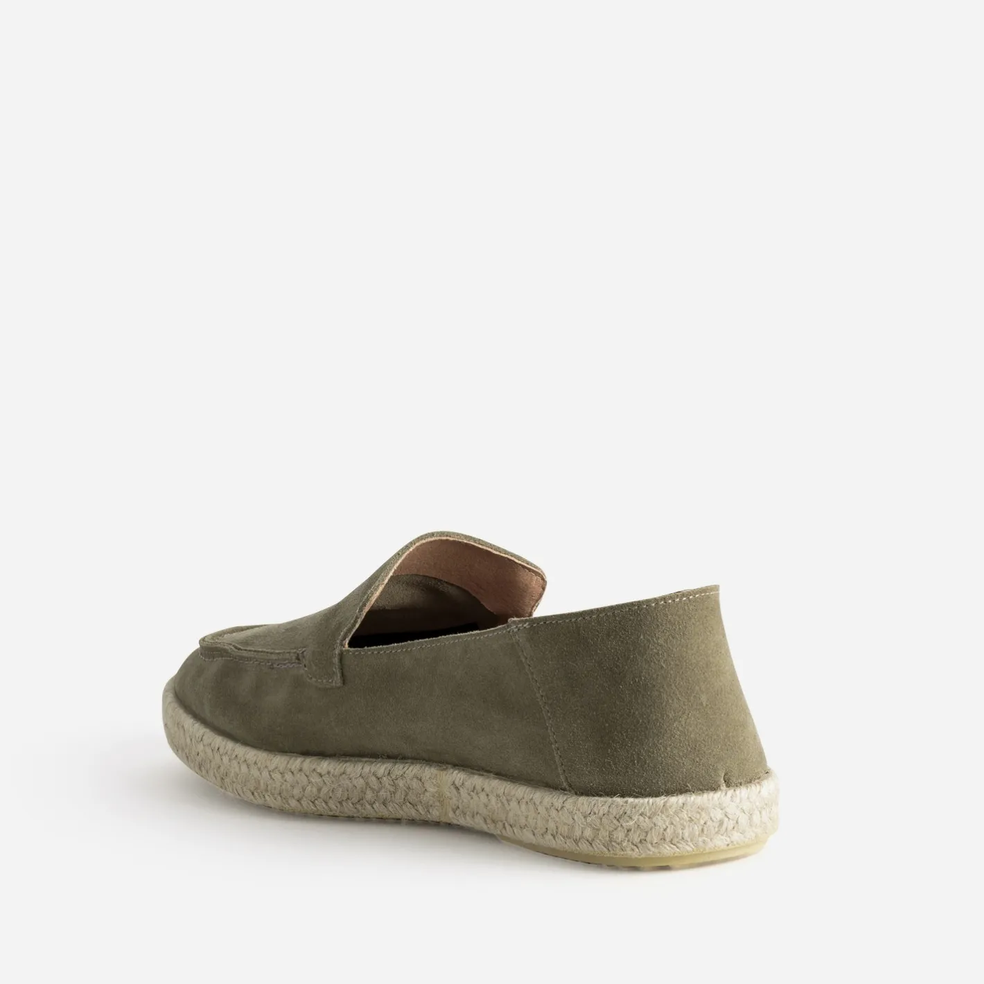 Mocassin cuir velours semelle corde^Eram Discount