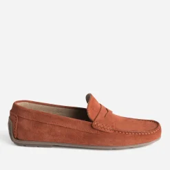 Mocassin orangé éco-conçu en cuir velours^Eram New