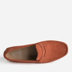Mocassin orangé éco-conçu en cuir velours^Eram New