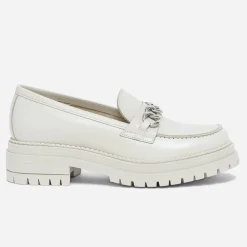 Mocassin écru en cuir à semelle épaisse^Texto Discount