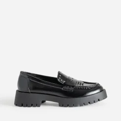 Mocassin cranté décor clous^Texto Sale