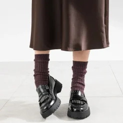 Mocassin cranté décor clous^Texto Sale