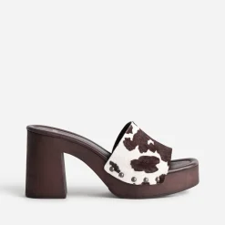 Mule à talon motif vache^Texto Best