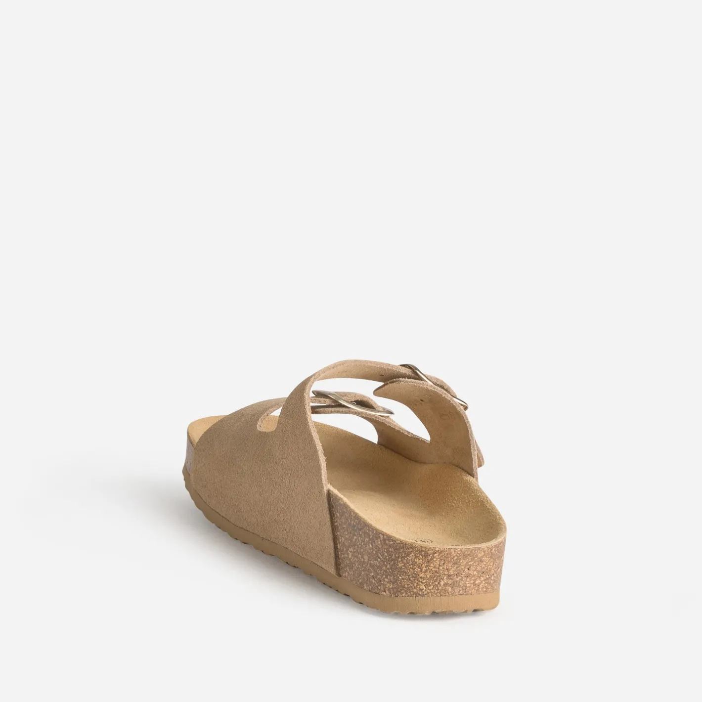 Mule anatomique cuir velours à plateforme^Eram