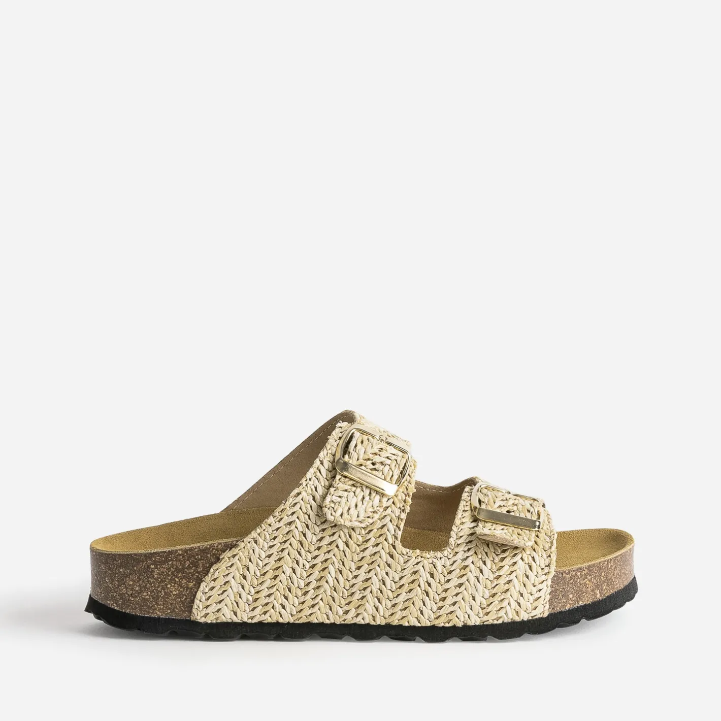 Mule anatomique effet raphia plateforme^Eram Outlet