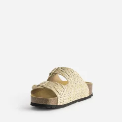 Mule anatomique effet raphia plateforme^Eram Outlet