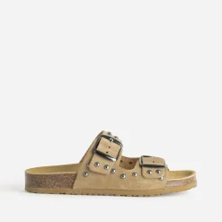 Mule anatomique cuir velours clouté^Texto Best