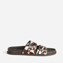 Mule anatomique cuir motif vache^Texto
