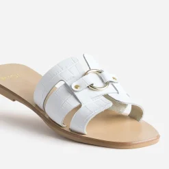 Mule he en cuir embossé croco^Eram Best