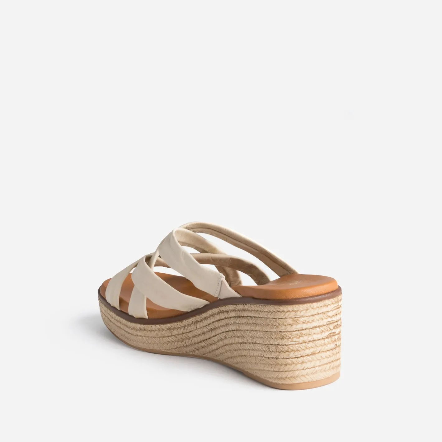 Mule compensée éco-conçue en cuir souple^Eram Sale