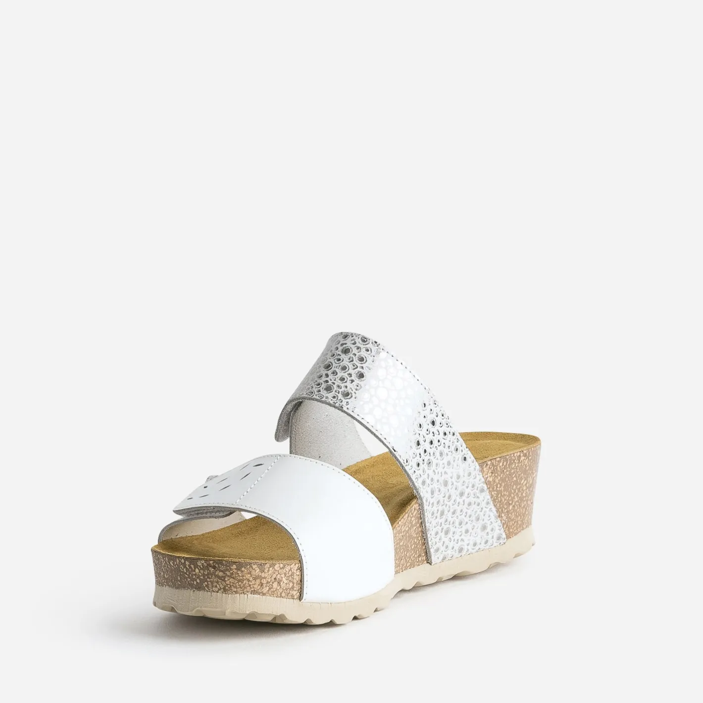 Mule he et argentée cuir^FRANCE ARNO Hot