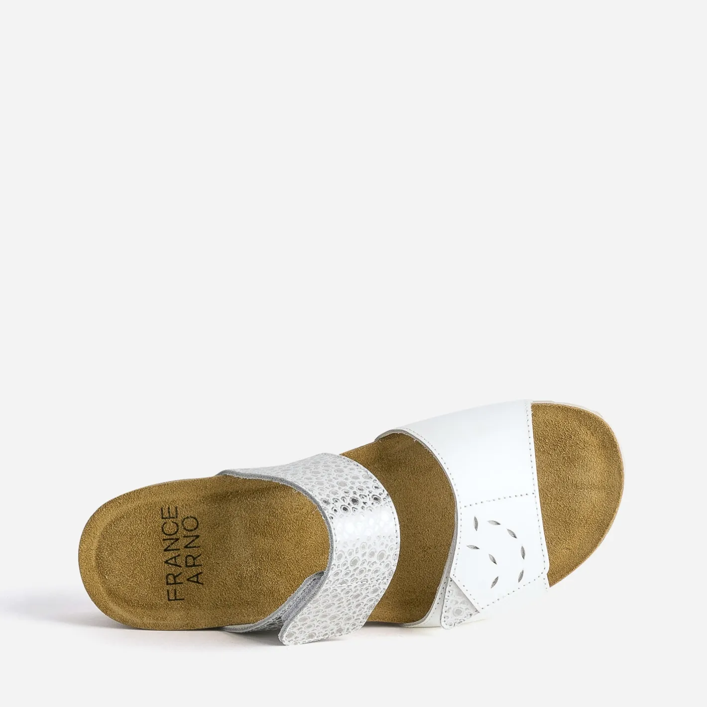 Mule he et argentée cuir^FRANCE ARNO Hot