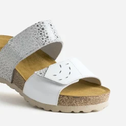 Mule he et argentée cuir^FRANCE ARNO Hot