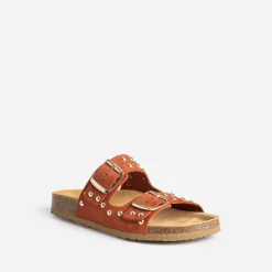 Mule terracotta cuir éco-conçu^Texto