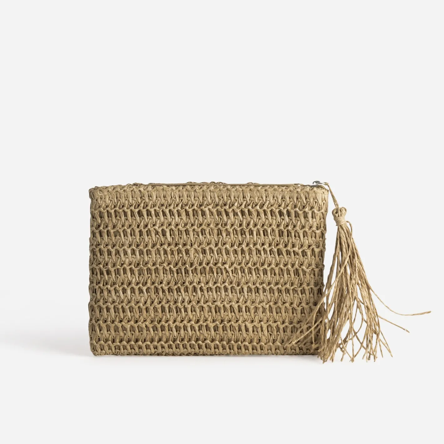 Pochette paille papier détails fleurs^Eram Outlet