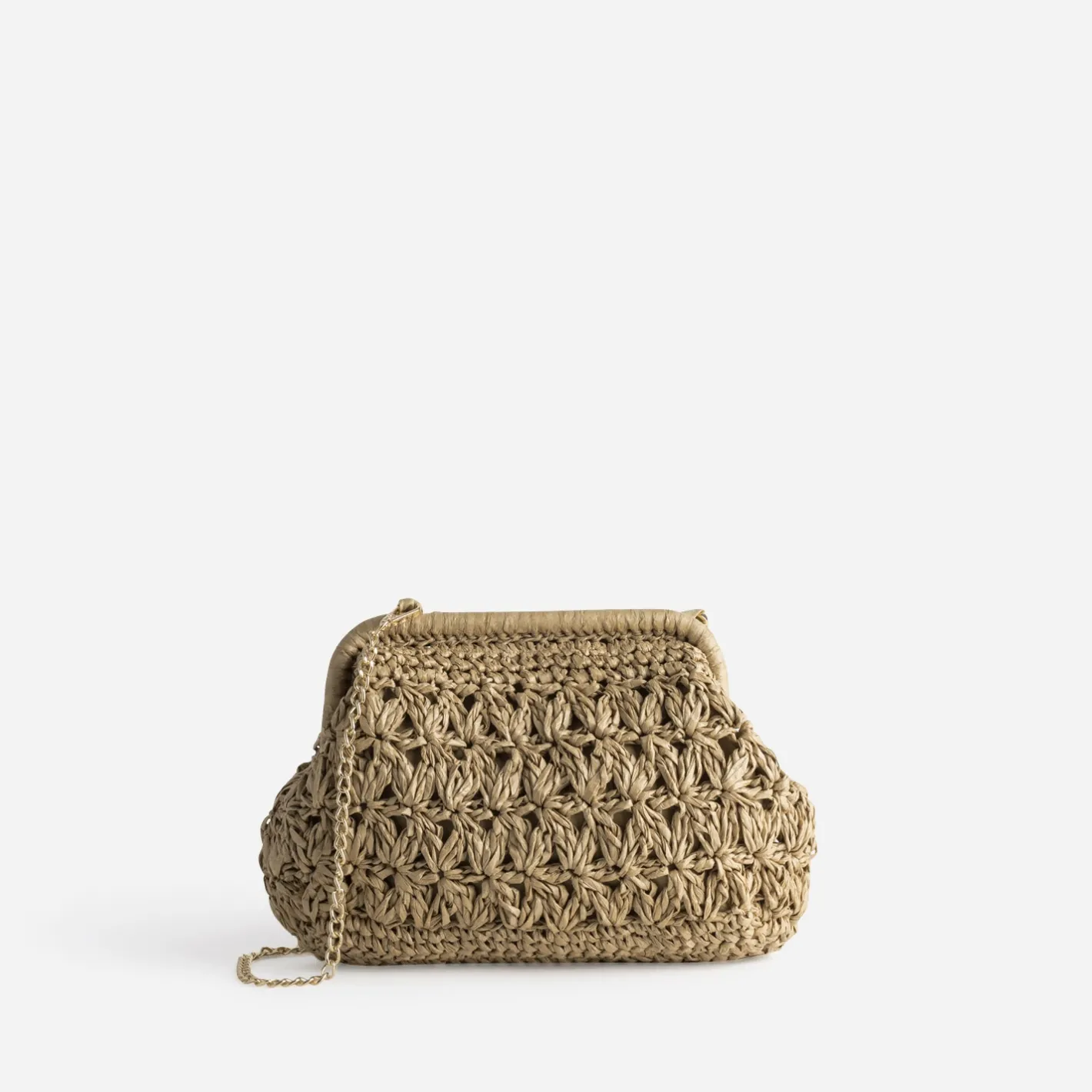 Pochette minaudière façon raphia tressé^Eram Discount