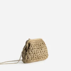 Pochette minaudière façon raphia tressé^Eram Discount