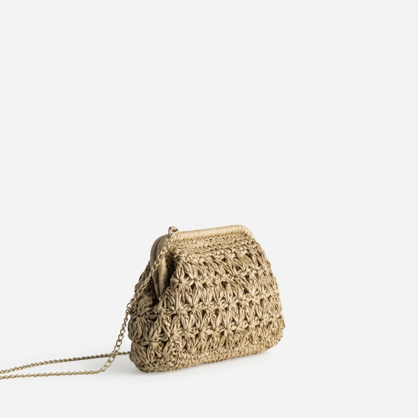 Pochette minaudière façon raphia tressé^Eram Discount