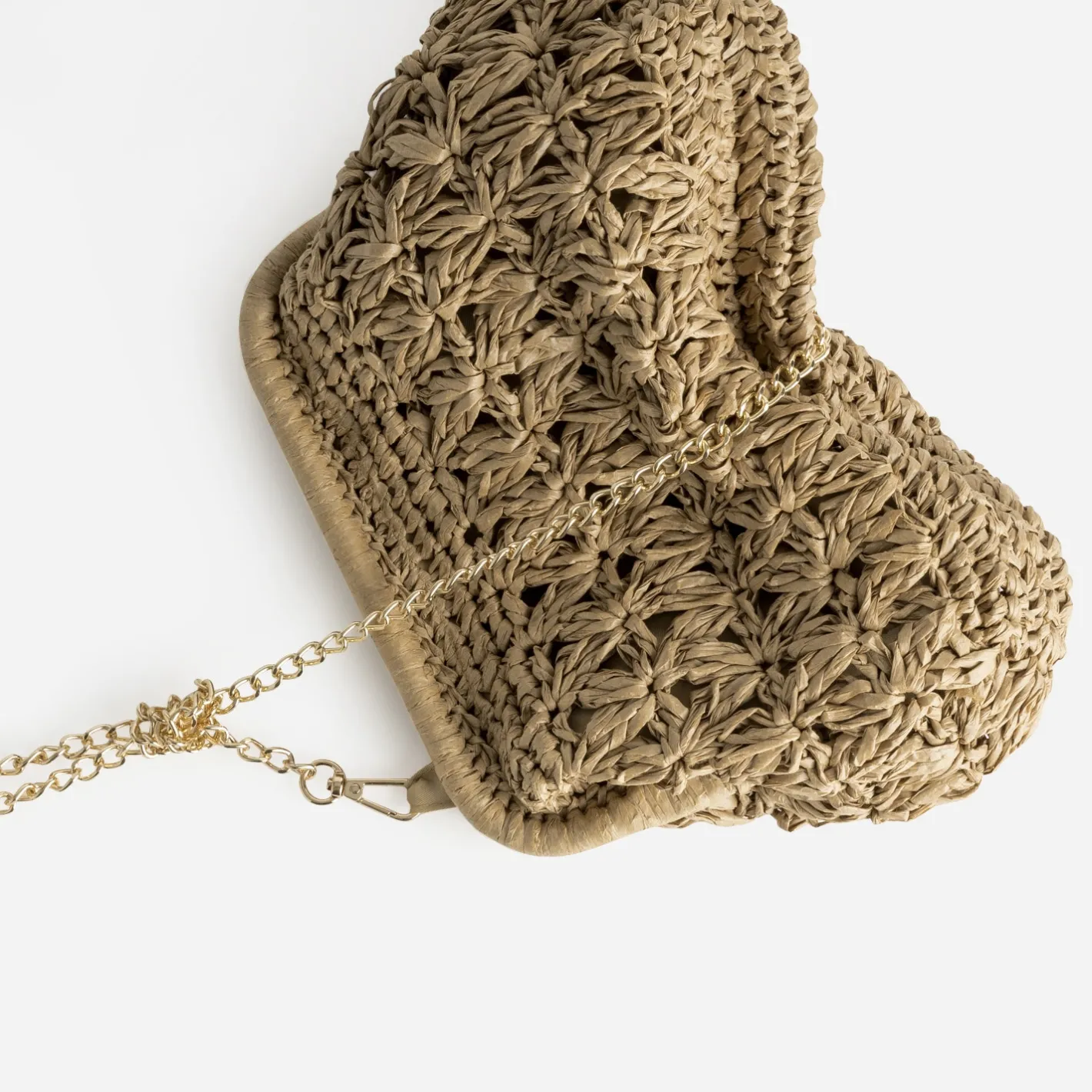 Pochette minaudière façon raphia tressé^Eram Discount