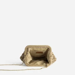 Pochette minaudière façon raphia tressé^Eram Discount