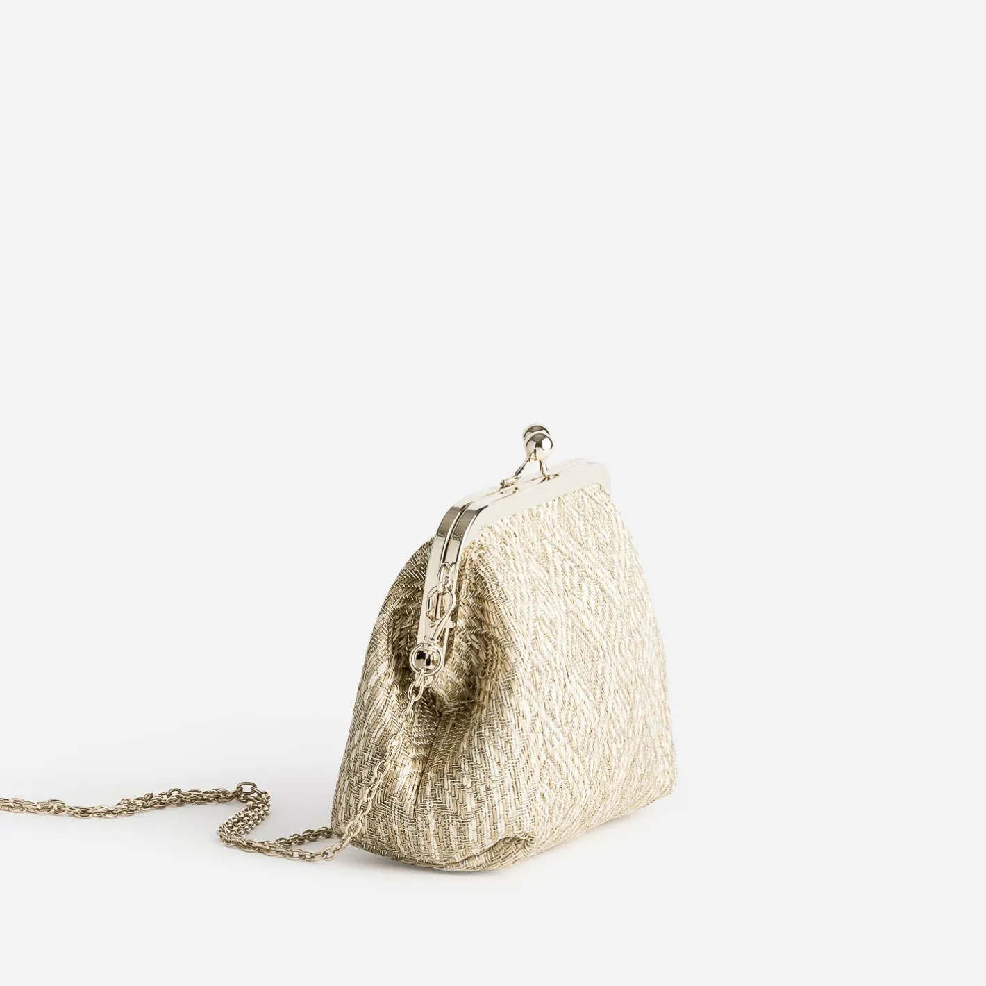 Pochette minaudière paille écru brodé^Eram Sale