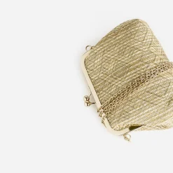 Pochette minaudière paille écru brodé^Eram Sale
