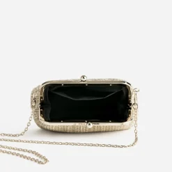 Pochette minaudière paille écru brodé^Eram Sale