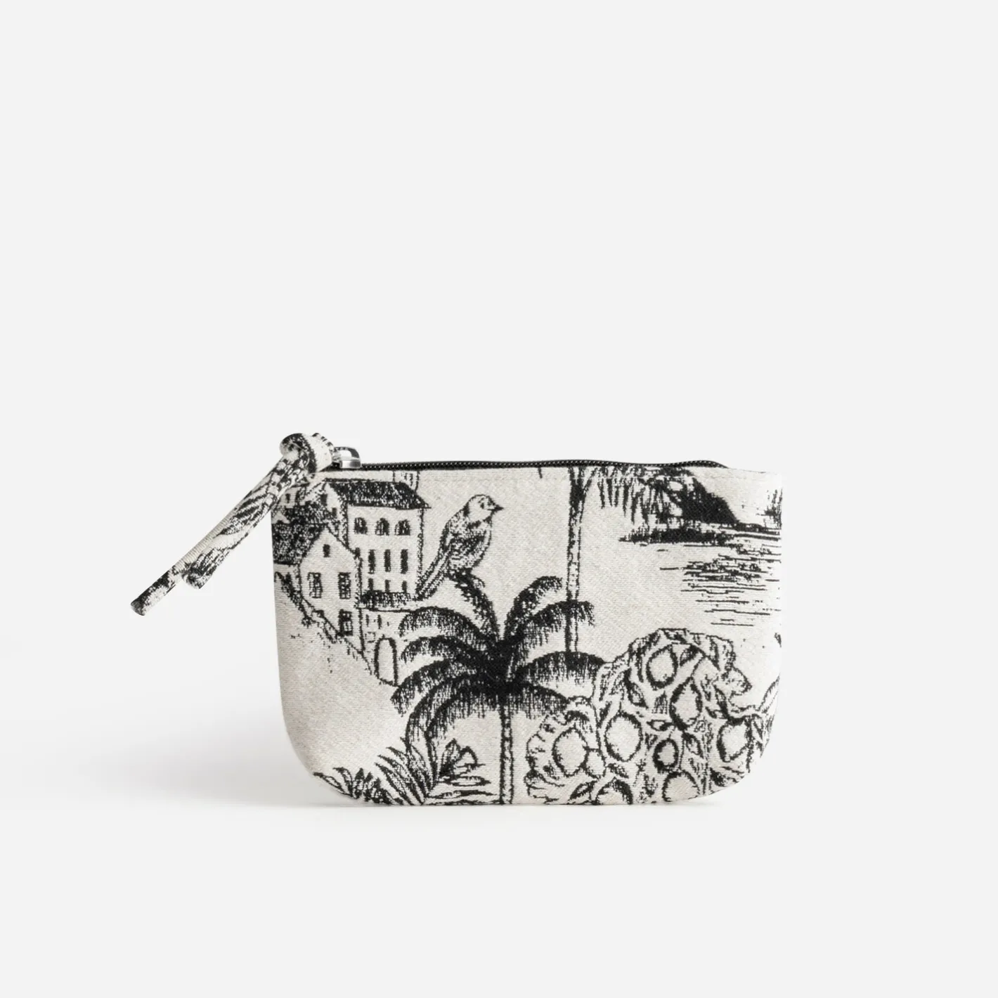Pochette beige jacquard motifs s^Texto Outlet
