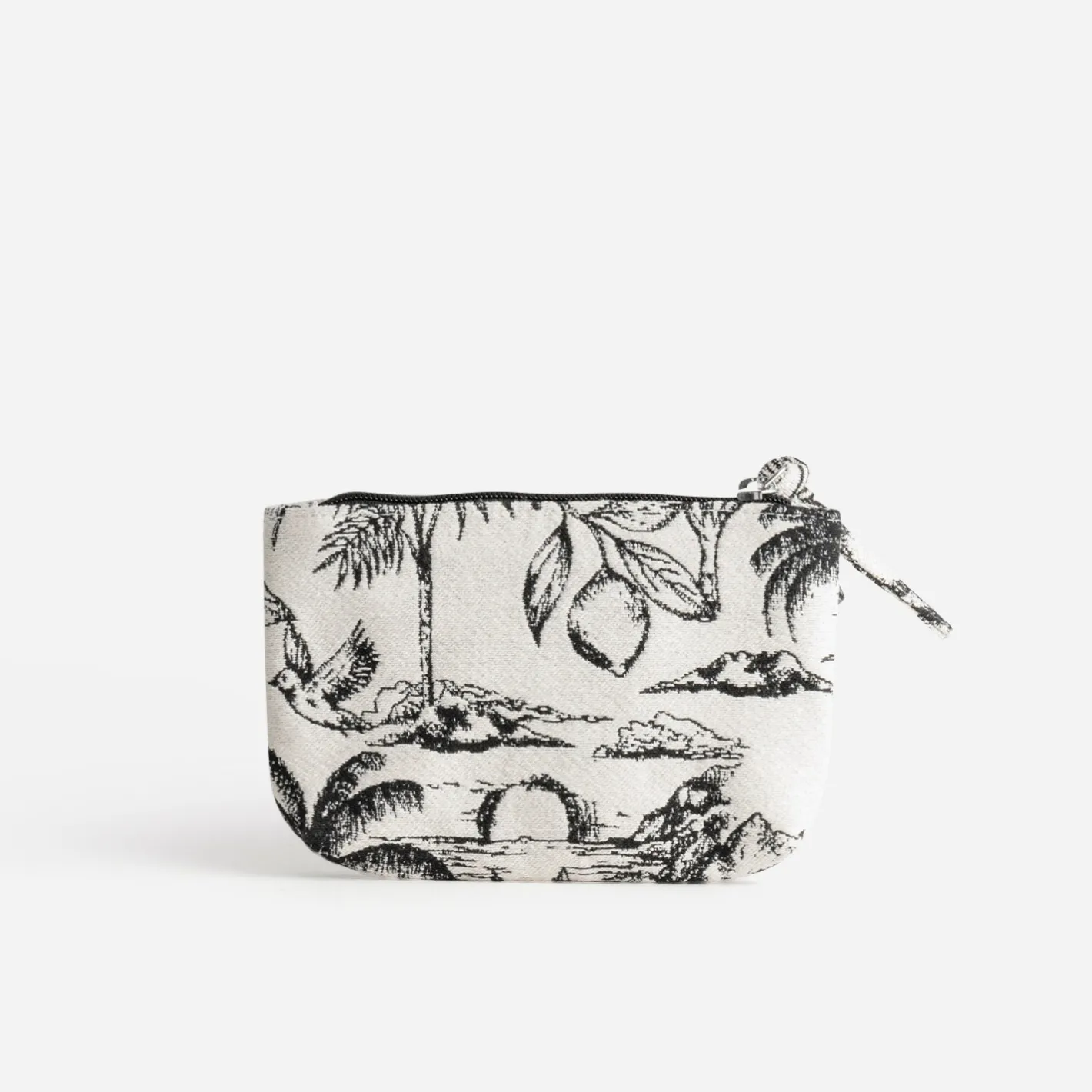 Pochette beige jacquard motifs s^Texto Outlet
