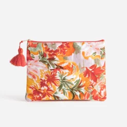 Pochette blanche imprimé feuillage^Texto Discount