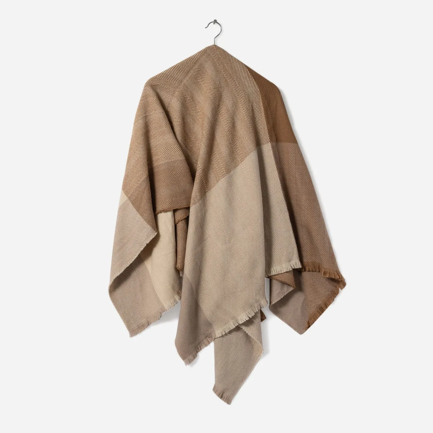 Poncho et écru à motif carreaux^Eram Online