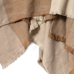 Poncho et écru à motif carreaux^Eram Online