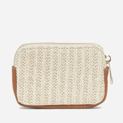 Porte-monnaie beige et or tressé^Eram