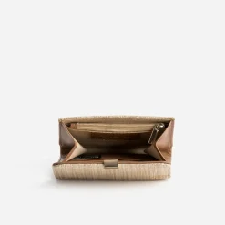 Porte-monnaie tressé et camel^Eram Clearance