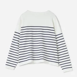 Pull marinière message bouclette^Texto Discount