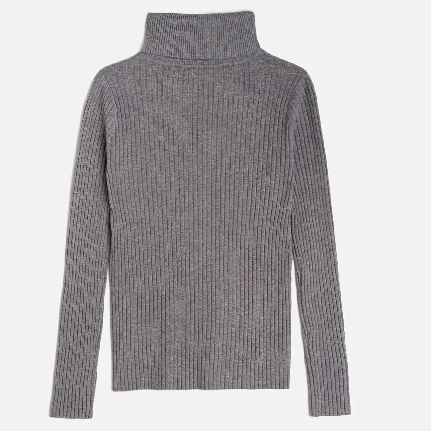 Pull côtelé à col roulé^Texto Discount